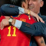 Spain FA president Luis Rubiales force-kisses Jenni Hermoso