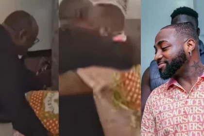 Davido Prostrates for Dele Momodu after Dissing Him, Fan React [Video]