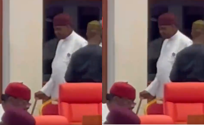 WAHALA! Tinubu Appoints Man Using Walking Stick As Minister