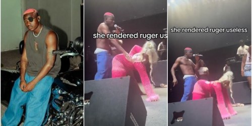 “He’s now a bad boy” – Reactions as Ruger Enjoys Hot Moves from Lady on Stage