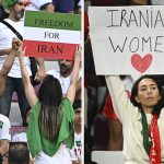 Iranians At The World Cup Protest During The Iran Vs England Game