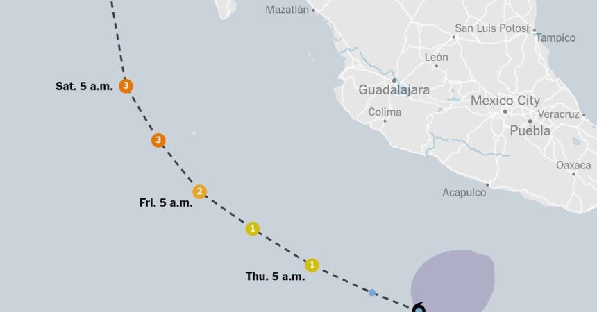 Maps: Tracking Hurricane Hilary’s Path as it Approaches Baja California