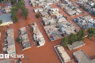 Libya flooding: Drone footage captures submerged neighbourhoods