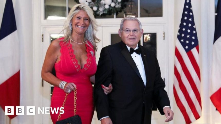 US Senator Bob Menendez and wife charged in bribery inquiry