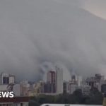 Huge shelf cloud seen over Brazilian city