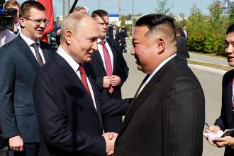 Kim Jong-un Meets Vladimir Putin at Russian Spaceport