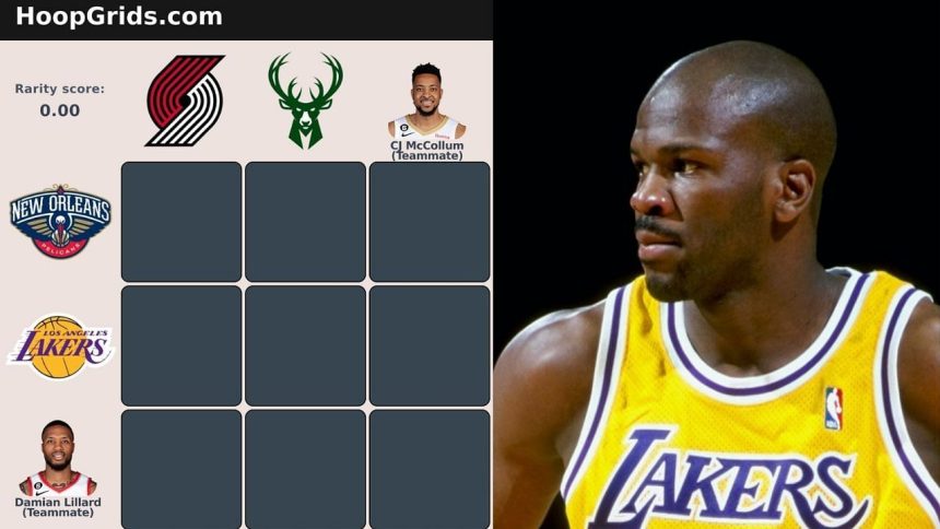 Which Blazers stars also played for the Pelicans and Lakers? NBA HoopGrids answers for September 29