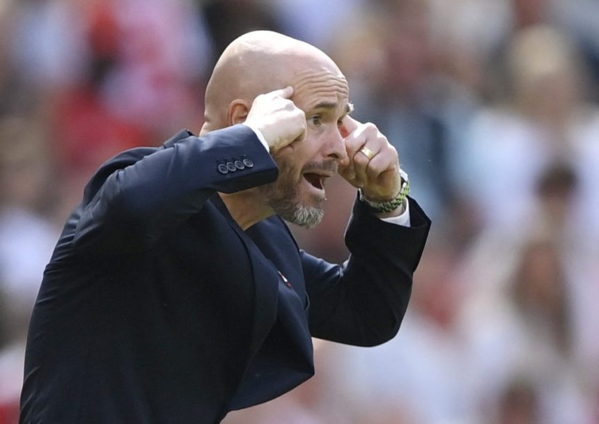 Erik Ten Hag reacts to Man. United defeat against Brighton