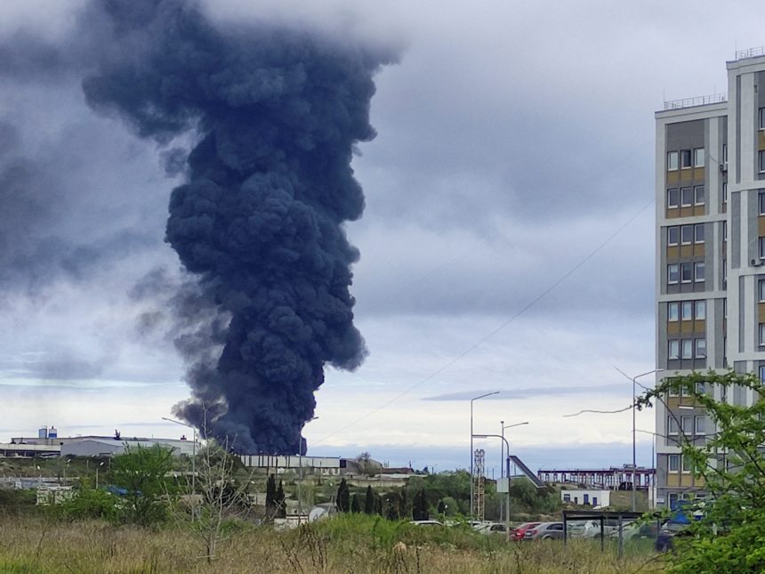 Fire at naval shipyard in Russia-annexed Crimea after Ukraine air attack | Conflict News