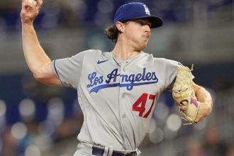 Ryan Pepiot loses perfect game in 7th as Dodgers crush Marlins