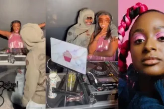 Excitement as DJ Cuppy Meets Asake for the First Time (Video)