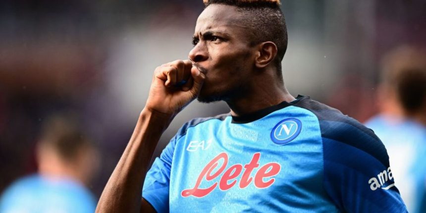 Napoli’s Victor Osimhen reacts to his outburst following substitution