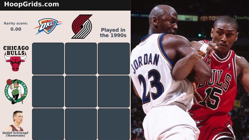 Which Bulls stars played in the 1990s and the Blazers? NBA HoopGrids answers for September 26