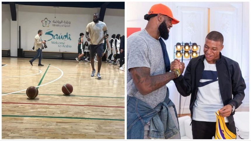 After hilarious reaction to Kylian Mbappe’s 6 million offer, LeBron James finally shows up in Saudi Arabia