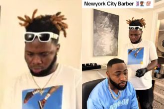 Barber Celebrates Becoming Davido’s Official Hairstylist after Giving the Singer an Attractive Haircut in US