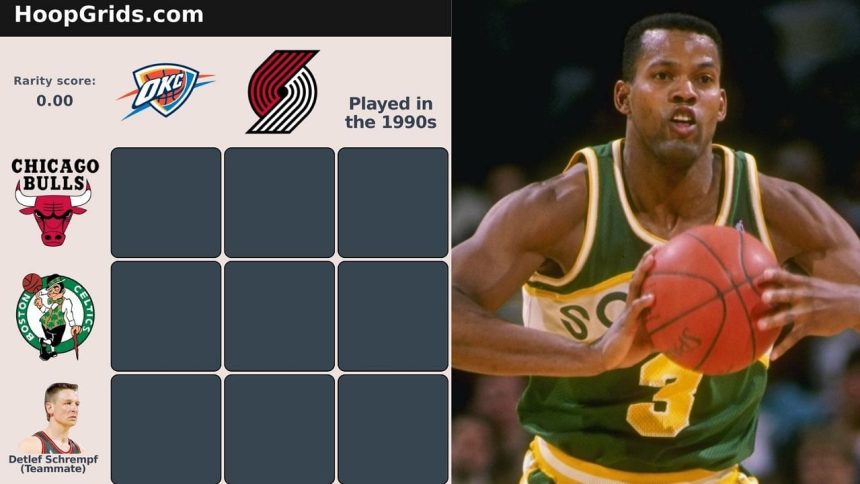 Which Thunder stars played for the Celtics and a teammate of Detlef Schrempf? NBA HoopGrids answers for September 26