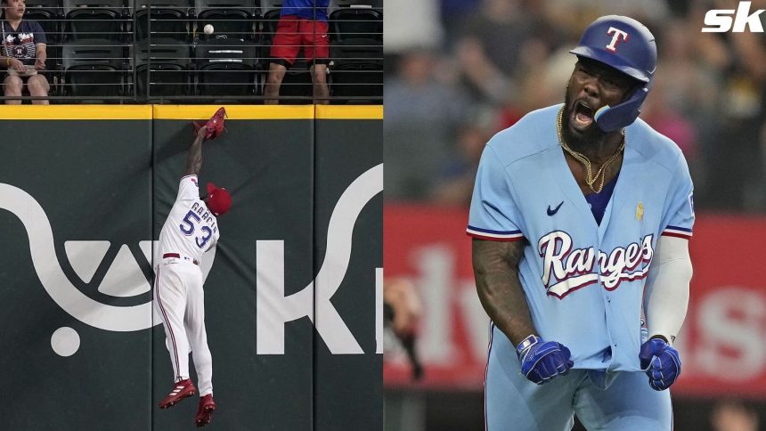 What happened to Adolis Garcia? Rangers All-Star outfielder forced to leave game vs Astros early