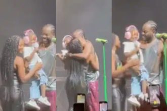 Watch Heart-warming Moment Simi and Daughter Surprise Adekunle Gold on Stage