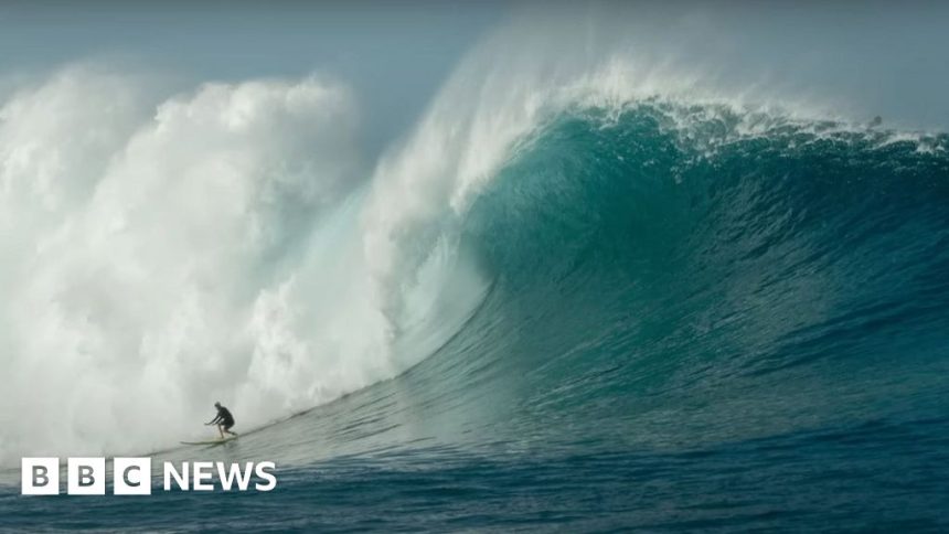 Laura Enever sets women's record for biggest paddle-in wave ever surfed