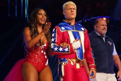 Brandi Rhodes reacts to Cody Rhodes’ Crown Jewel win