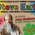 John Mellencamp, Steve Earle & more playing 2023 John Henry’s Friends benefit at Town Hall