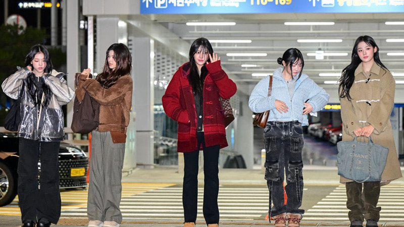 NewJeans Unveiled Cozy Holiday Airport Fashion On Their Way To The 8th Asia Artist Awards