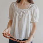 Tee Cotton Punching Strap &frac12; Blouse