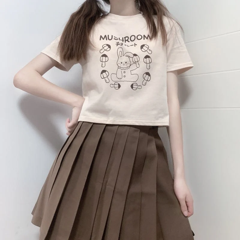 Women&rsquo;s Kawaii Bear Printed Short T-shirt